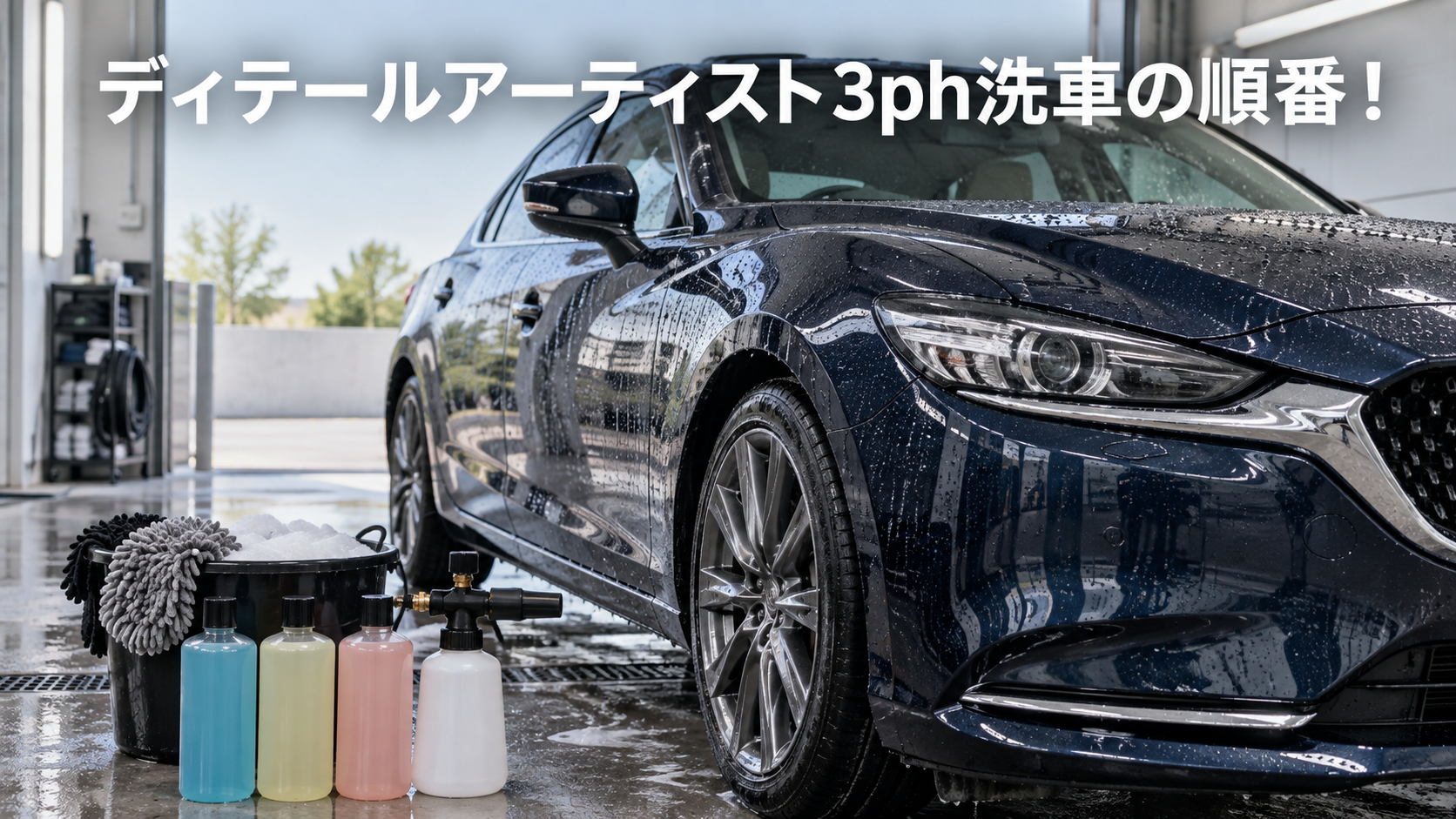 ディテールアーティスト3ph洗車の順番！3種類の使い方を解説の結論を示す手書き図解